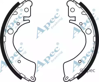 Комлект тормозных накладок APEC braking SHU435