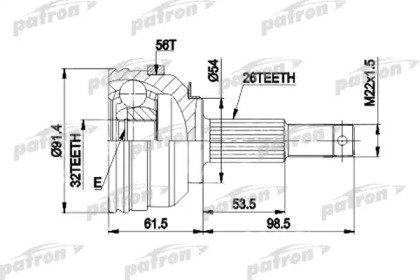 Шарнирный комплект PATRON PCV9529
