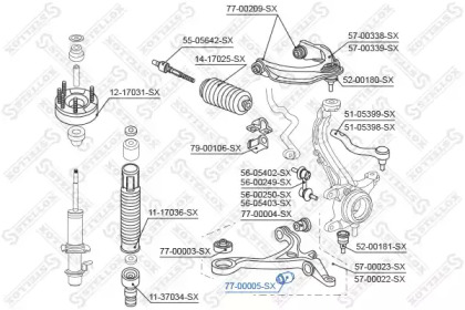 

Сайлентблок STELLOX 7700005SX