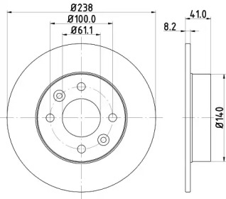Диск тормозной HELLA PAGID 8DD 355 101-221