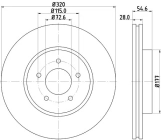 Диск тормозной HELLA PAGID 8DD 355 117-801