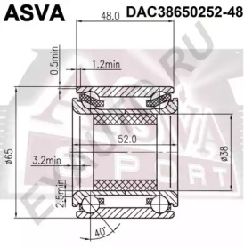 Подшипник ASVA DAC38650252-48