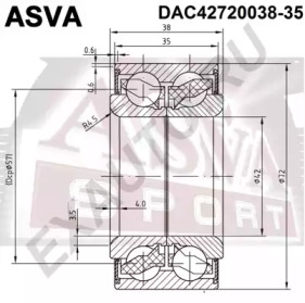 Подшипник ASVA DAC42720038-35