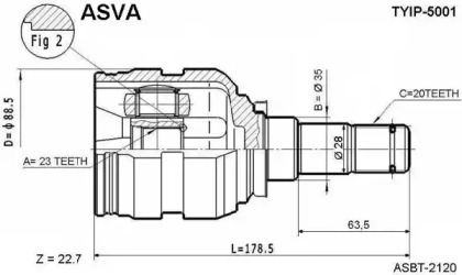 Шарнирный комплект ASVA TYIP-5001