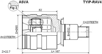 Шарнирный комплект ASVA TYIP-RAV4