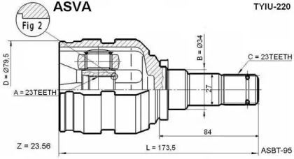 Шарнирный комплект ASVA TYIU-220