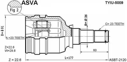 Шарнирный комплект ASVA TYIU-5009