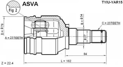 Шарнирный комплект ASVA TYIU-YAR15