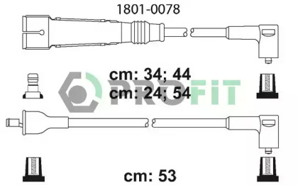 Провода зажигания высоковольтные комплект PROFIT 1801-0078