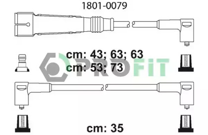 Провода зажигания высоковольтные комплект PROFIT 1801-0079