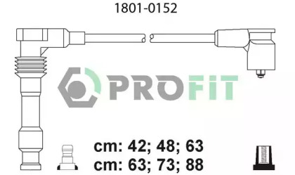 Дроти запалювання високовольтні комплект PROFIT 1801-0152