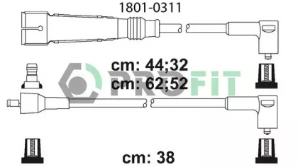 Провода зажигания высоковольтные комплект PROFIT 1801-0311