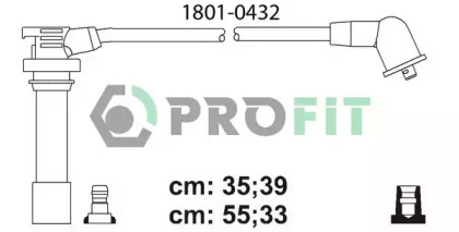 Провода зажигания высоковольтные комплект PROFIT 1801-0432