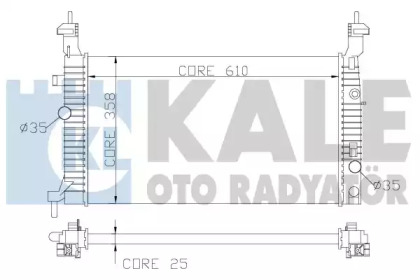 Радіатор охолодження KALE OTO RADYATOR 342065