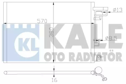 Радиатор кондиционера KALE OTO RADYATOR 342870