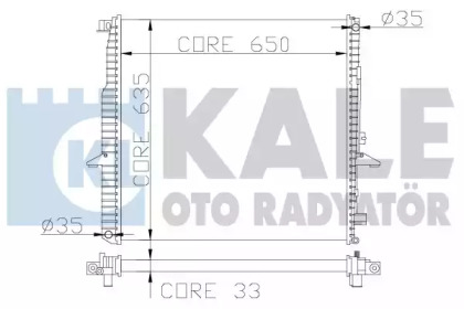 Радіатор охолодження KALE OTO RADYATOR 350200