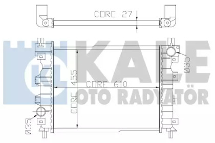 Радиатор охлаждения KALE OTO RADYATOR 350800