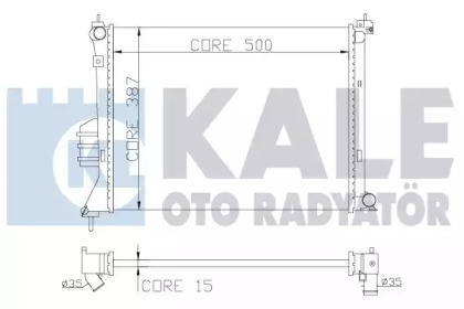 Радиатор охлаждения KALE OTO RADYATOR 358600