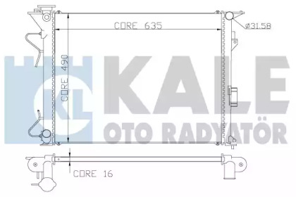 Радіатор охолодження KALE OTO RADYATOR 369800