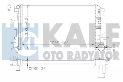 Радиатор охлаждения KALE OTO RADYATOR 373900