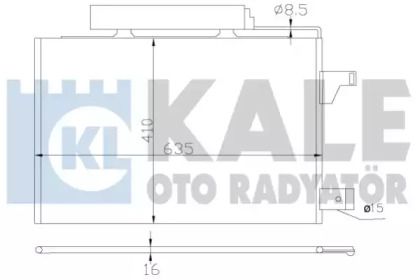 Радиатор кондиционера KALE OTO RADYATOR 388000