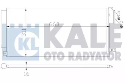 Радіатор кондиціонера KALE OTO RADYATOR 389100