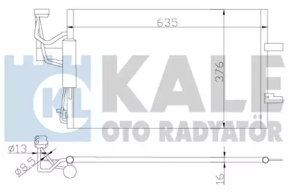 Радіатор кондиціонера KALE OTO RADYATOR 392200