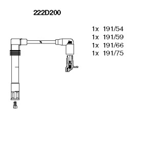 Дроти запалювання високовольтні комплект BREMI 222D200