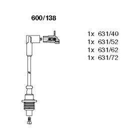 Провода зажигания высоковольтные комплект BREMI 600/138