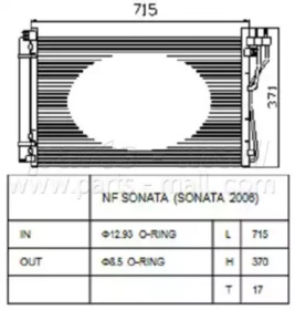 Радиатор кондиционера PMC PXNCA080