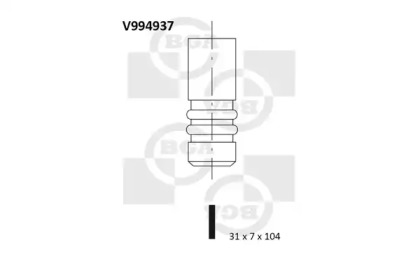 Клапан впускний двигуна BGA V994937