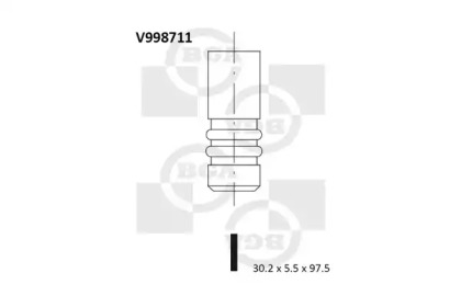 Клапан двигателя выпускной BGA V998711