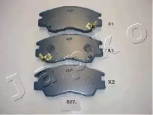Комплект тормозных колодок (высокопроизв. тормоза) JAPKO 50527P