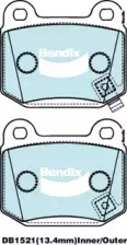 Комплект тормозных колодок BENDIX-AU 0 4825 DB1521 GCT