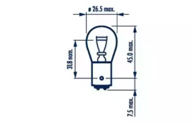 Лампа P21/5W 24В NARVA 17925