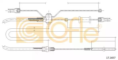 Трос стояночного тормоза COFLE 17.1657