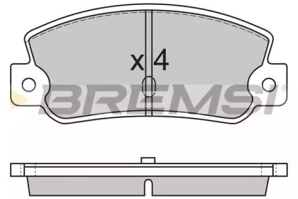 Комплект тормозных колодок BREMSI BP2212