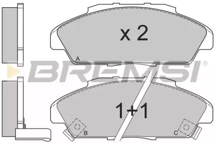 Комплект тормозных колодок BREMSI BP2519