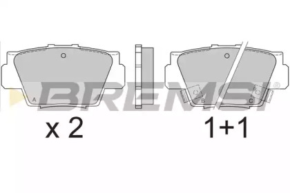 Комплект тормозных колодок BREMSI BP2545