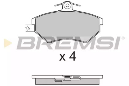 Комплект тормозных колодок BREMSI BP2641