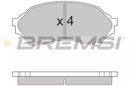 Комплект тормозных колодок BREMSI BP2895