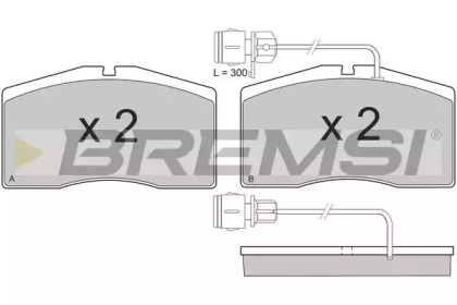Комплект тормозных колодок BREMSI BP3152