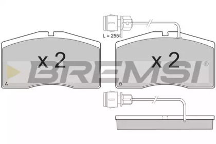 Комплект тормозных колодок BREMSI BP3160