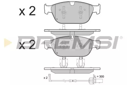 Комплект тормозных колодок BREMSI BP3477