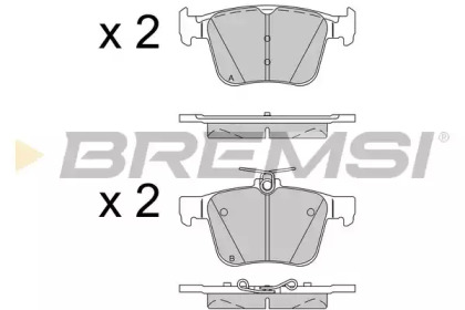 Комплект тормозных колодок BREMSI BP3517