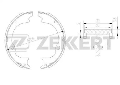 Комлект тормозных накладок ZEKKERT BK-4162