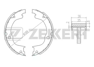 Комлект тормозных накладок ZEKKERT BK-4441
