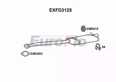 Амортизатор EuroFlo 0 4941 EXFD3125