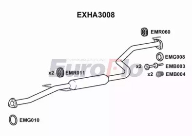 Амортизатор EuroFlo 0 4941 EXHA3008