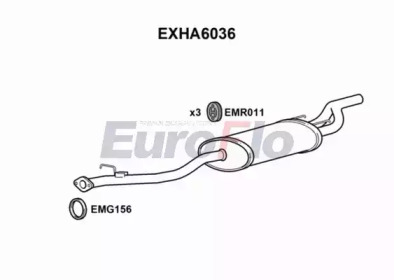 Амортизатор EuroFlo 0 4941 EXHA6036